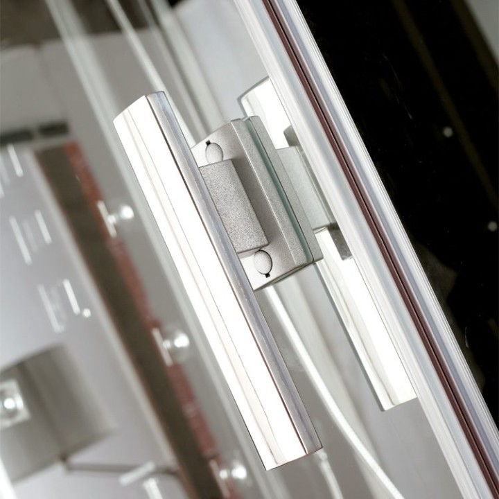 Parní sprchový box EAGO AWT DZ960F8 bílý 100×90 pravé provedení