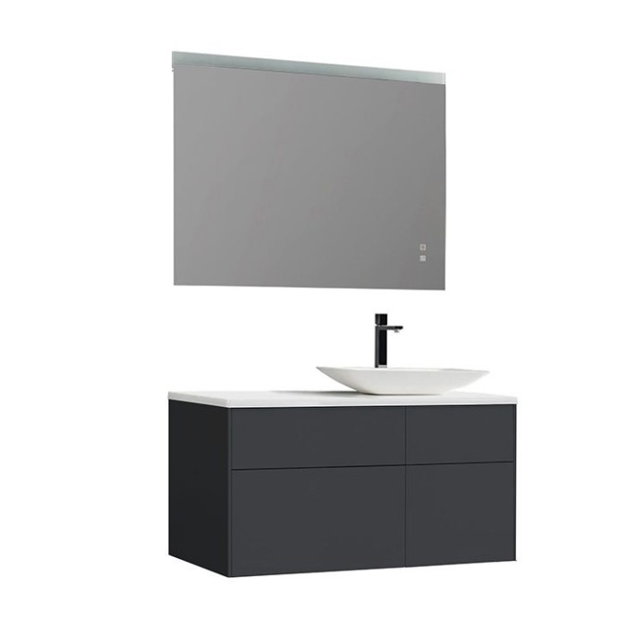 Koupelnový nábytek – set StoneArt Venice VE-1010pro-1 tmavě šedý 100×52 pravé provedení