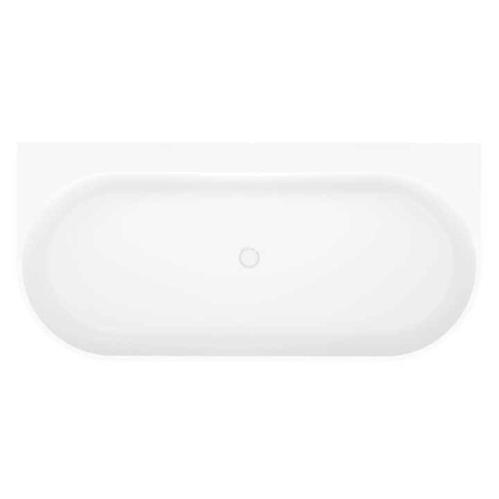 Basento polovolně stojící vana | 170×80 cm solid surface matná bílá