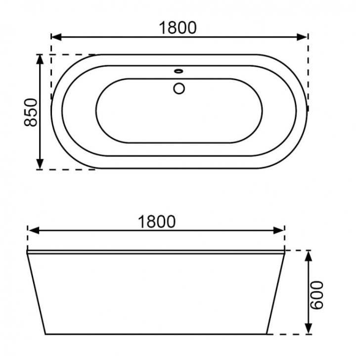 Koupelnová vana Mocoori VSA50 180x85x60