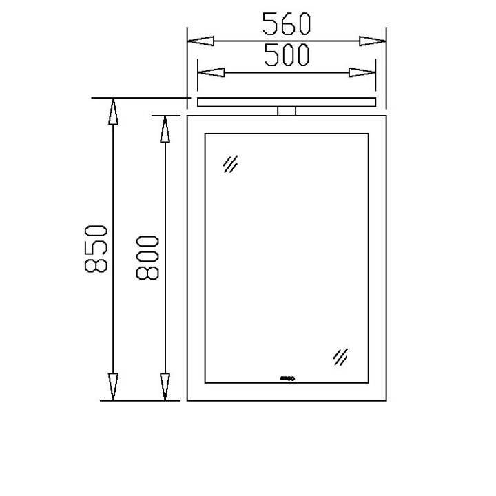 Zrcadlo StoneArt BA-0600J 56cm