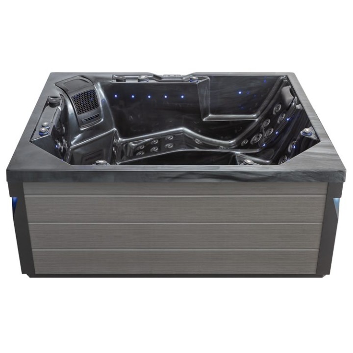 Venkovní vířivka EAGO AWT IN-406 premium CloudyBlack 225×185 šedá