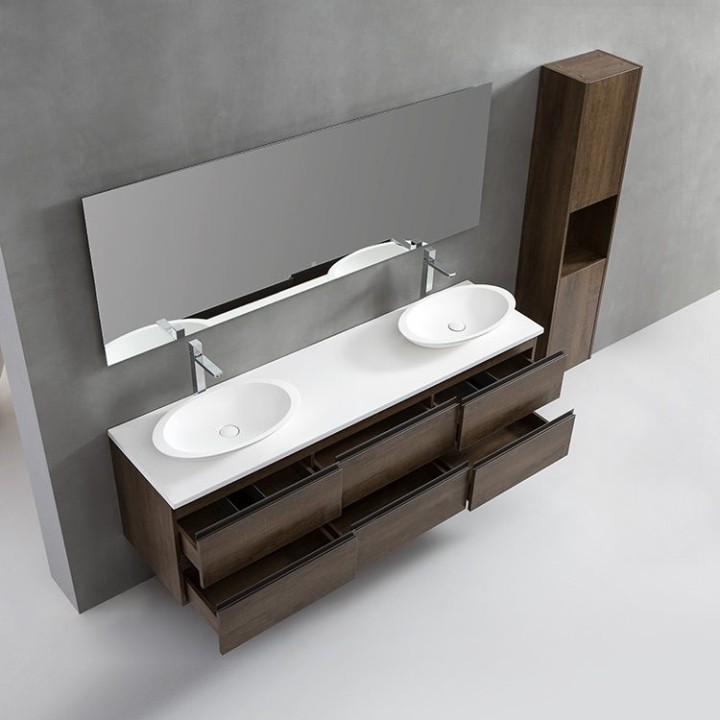 Koupelnová skříňka StoneArt Monte Carlo MC-1800pro-3 dubová světlá 180