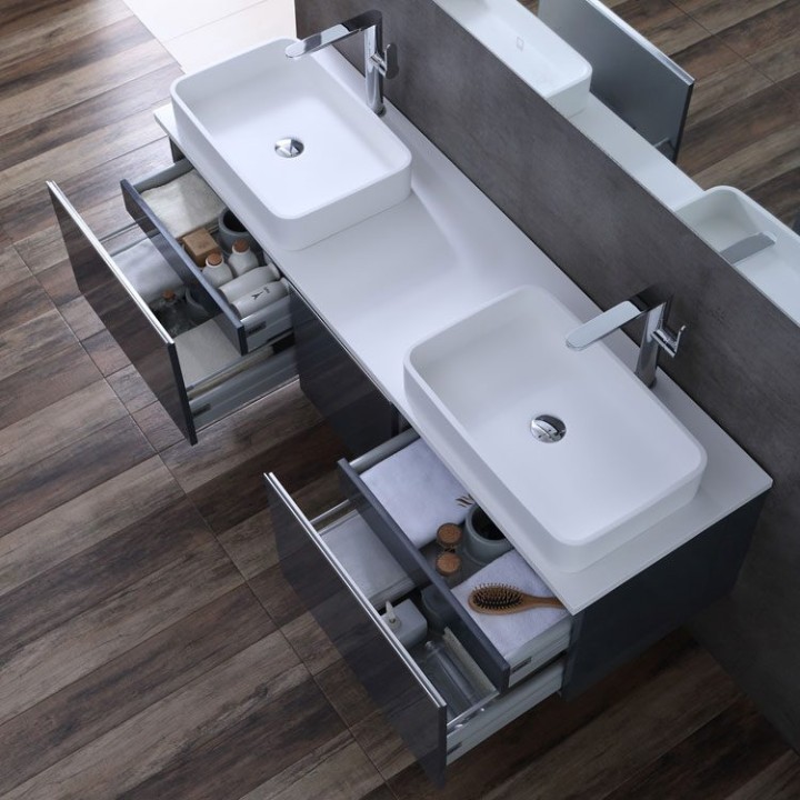 Koupelnový nábytek – set StoneArt Milano ME-1600pro-5 dubový tmavý 160