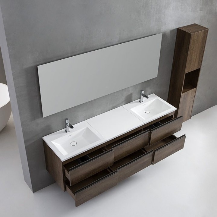 Koupelnový nábytek – set StoneArt Monte Carlo MC-1800 tmavě šedý 180×5