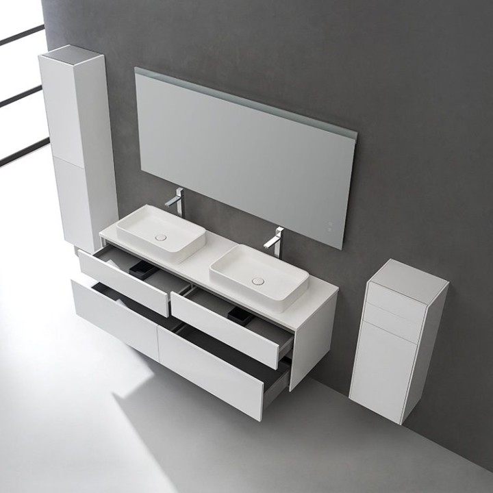 Koupelnový nábytek – set StoneArt Venice VE-1600pro-5 tmavě šedý 160×5