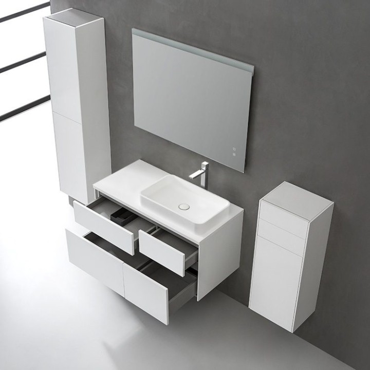 Koupelnová skříňka StoneArt Venice VE-1010pro-5 bílá 100×52 pravé prov