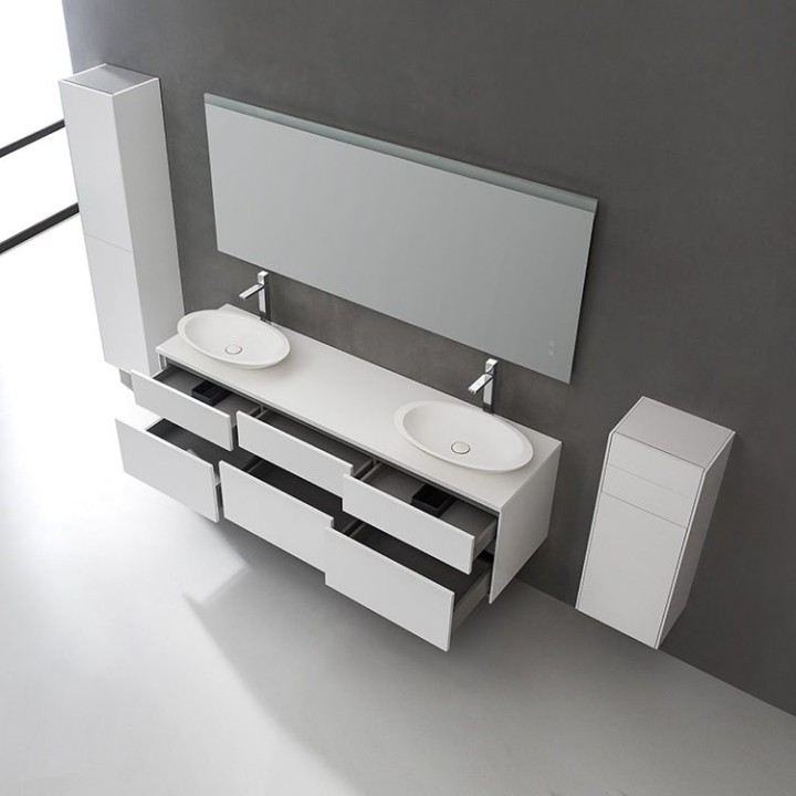Koupelnová skříňka StoneArt Venice VE-1800pro-3 tmavě šedá 180×52