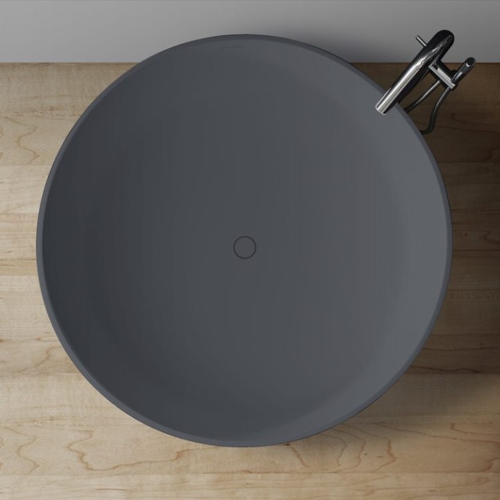 Volně stojící vana StoneArt BS-507 betonově šedá 150×150 matná