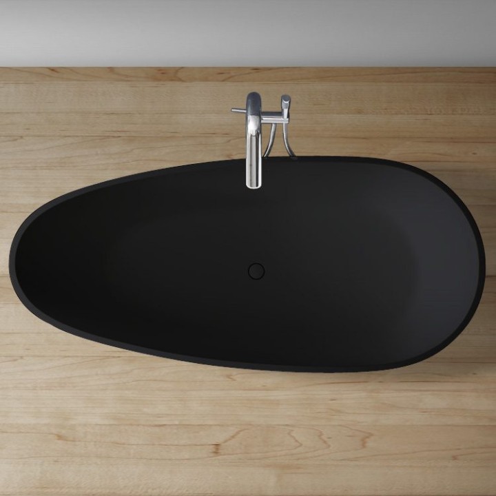 Volně stojící vana StoneArt BS-525 černá 185×83 matná