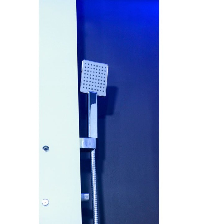 Parní sprchový box EAGO AWT DZ1012F12 bílý 100×100 levé provedení