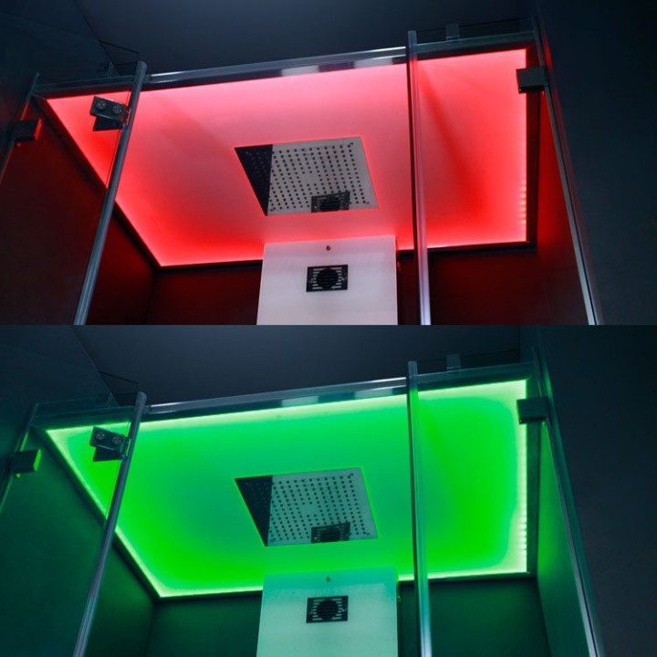 Parní sprchový box EAGO AWT DZ1013F12 bílý 120×95 levé provedení
