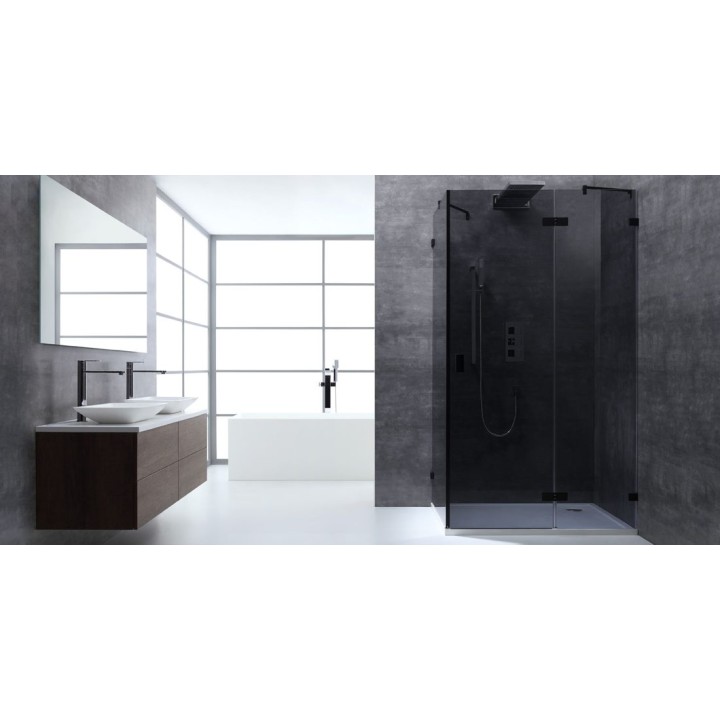 Sprchový kout EAGO AWT LAS1500-B černý 150×90 pravé provedení