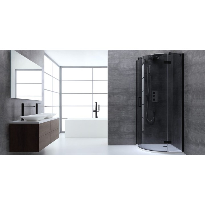 Sprchový kout EAGO AWT LBR0906-B černý 90×90 pravé provedení
