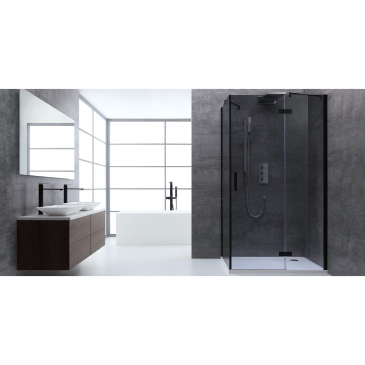 Sprchový kout EAGO AWT LBS1505-B černý 150×90 pravé provedení