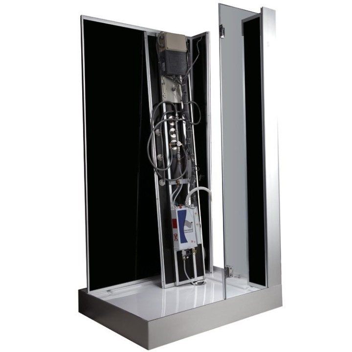 Parní sprchový box EAGO AWT DZ961F8 bílý 150×90 levé provedení