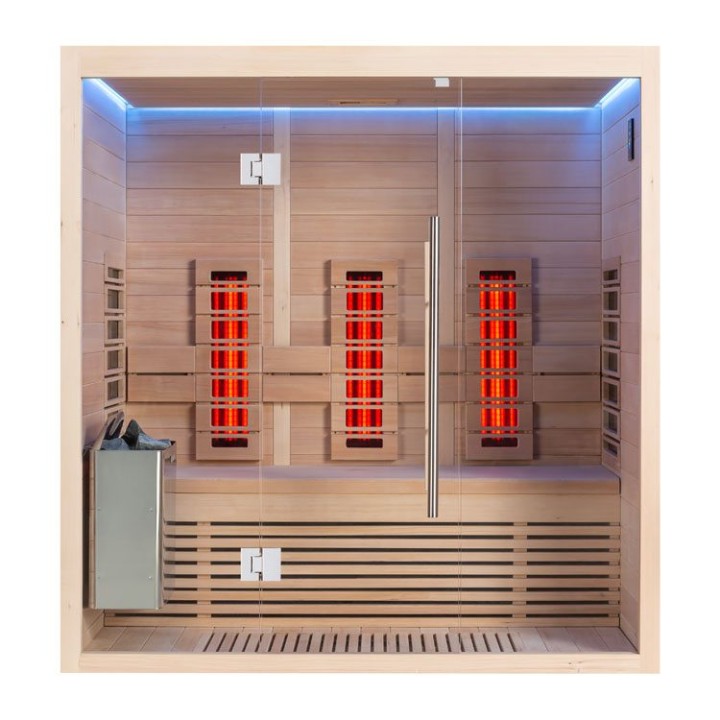 Infrakabina EAGO AWT E1250B-IR hemlock 180×110 6 kW TheWall