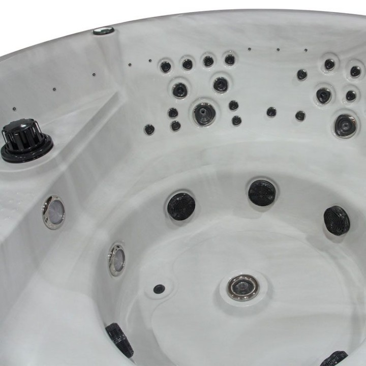 Venkovní vířivka EAGO AWT IN-392 classic extreme SilverMarble 240×240 