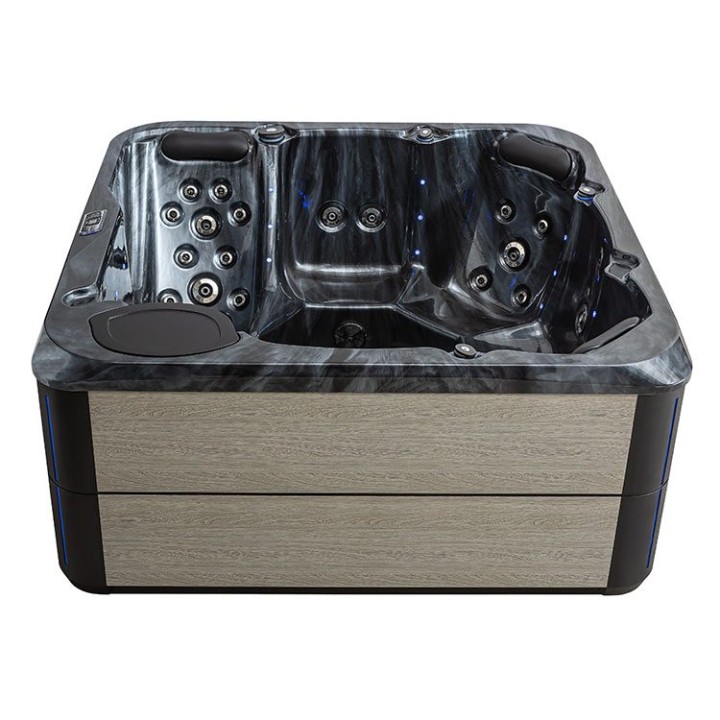 Venkovní vířivka EAGO AWT IN-801 eco CloudyBlack 200×200 šedá