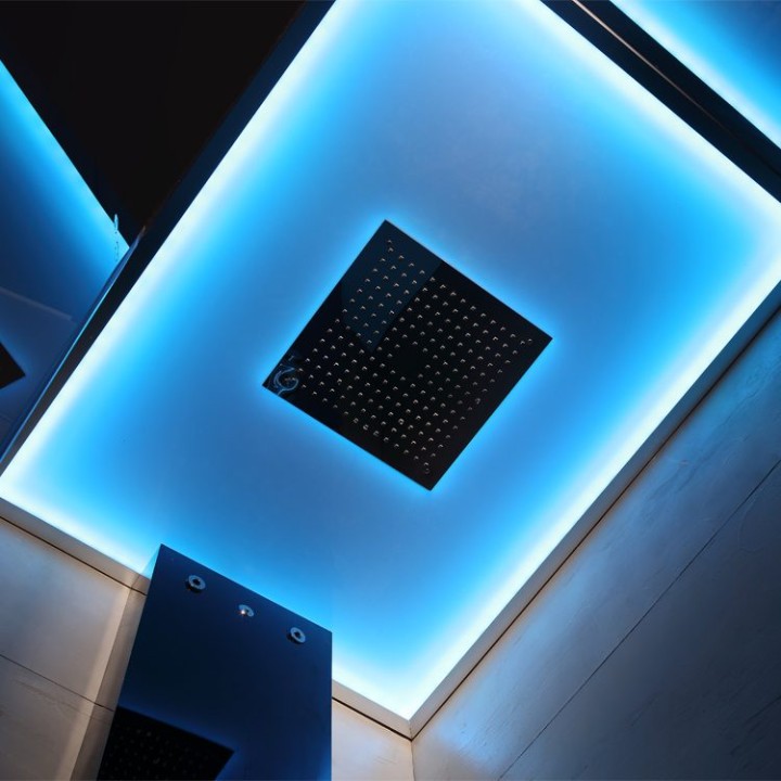 Parní sprchový box EAGO AWT LD107F15 černý 120×90 pravé provedení