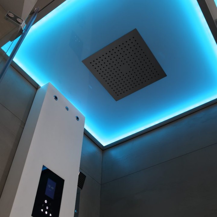 Parní sprchový box EAGO AWT LD107F15 bílý lesklý 120×90 pravé proveden