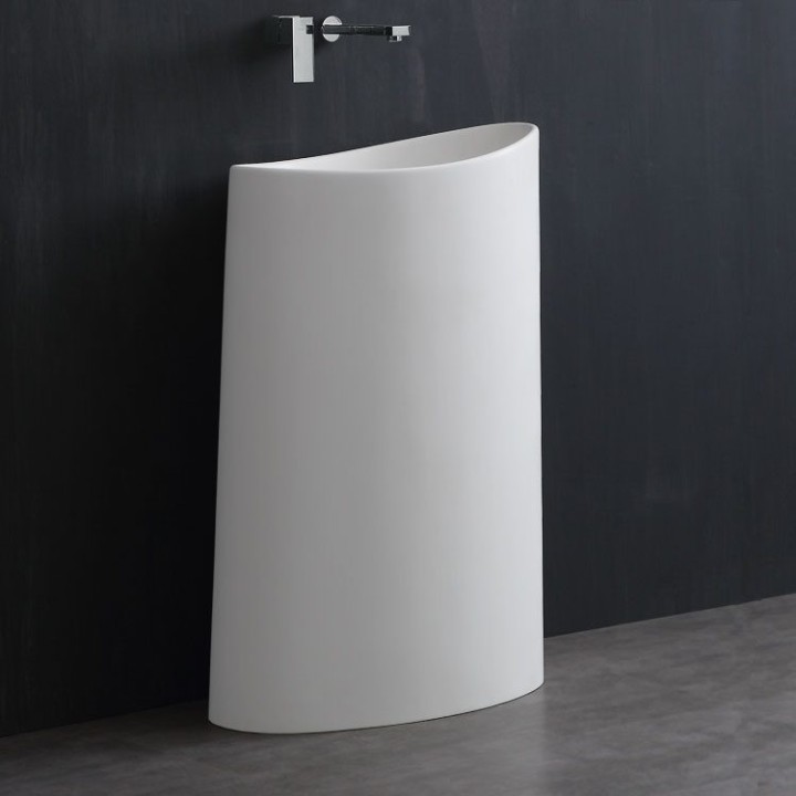 Volně stojící umyvadlo StoneArt LZ503 bílé 60×37 lesklé