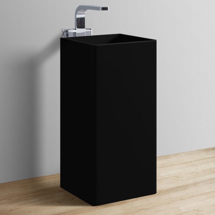 Volně stojící umyvadlo StoneArt LZ507 černé 40×40 matné