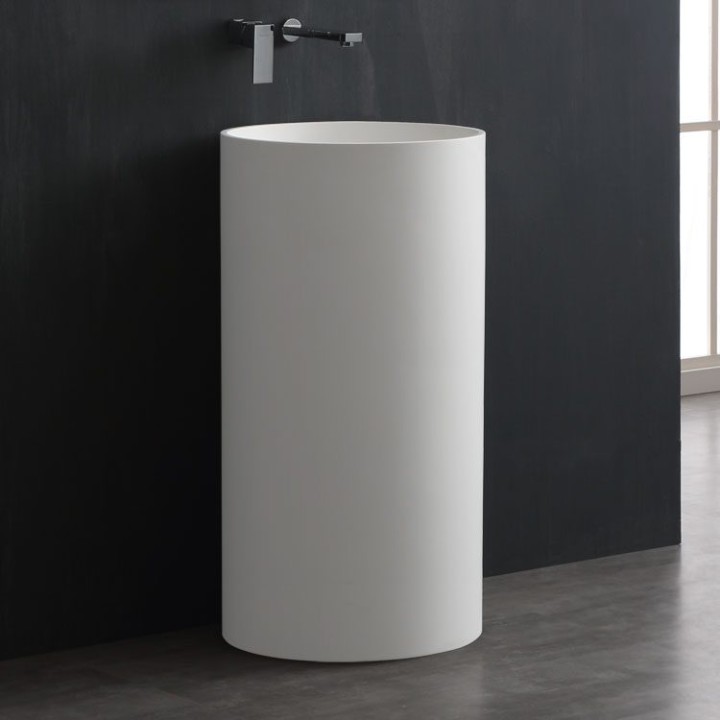 Volně stojící umyvadlo StoneArt LZ508 bílé 45×45 lesklé