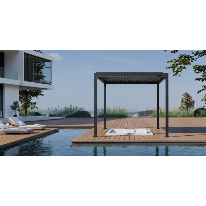 Pergola EAGO AWT P2-3A basic antracitová 3x3m s Handkurbel