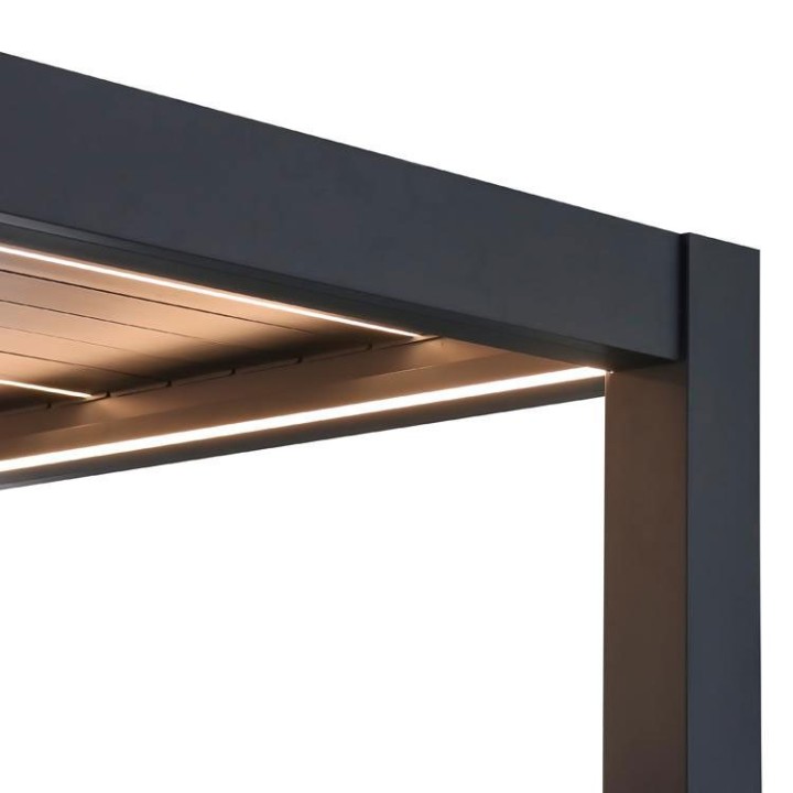Pergola EAGO AWT P8-3B extreme černobílá 3×4 m elektrická