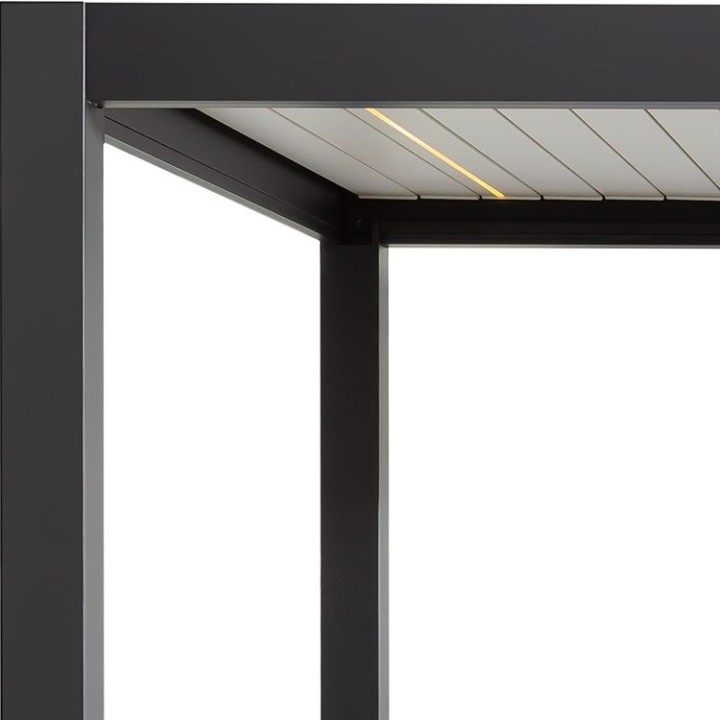 Pergola EAGO AWT P8-3B extreme černobílá 3×4 m elektrická