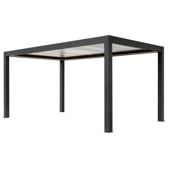 Pergola EAGO AWT P8-3C extreme černobílá 3×5 m elektrická