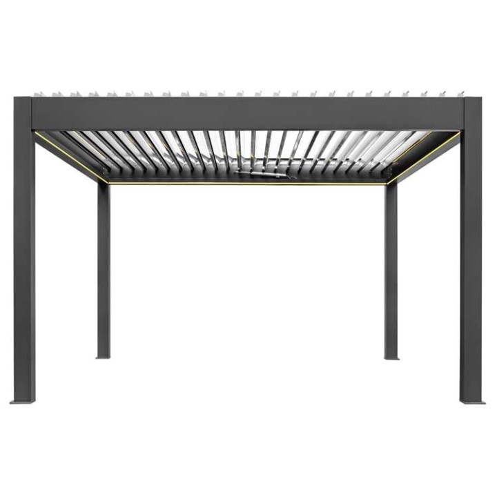 Pergola EAGO AWT P8-4A extreme černobílá 4×4 m elektrická