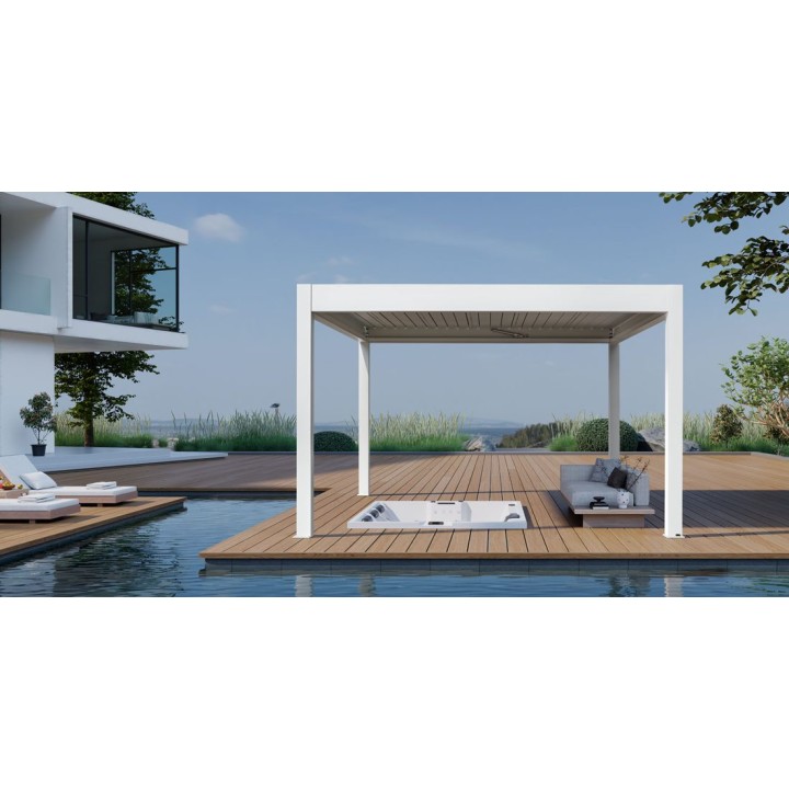 Pergola EAGO AWT P8-4A extreme bílá 4×4 m elektrická