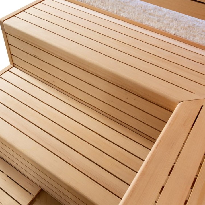 Finská sauna EAGO AWT E1601B hemlock 200×200 9 kW Cilindro