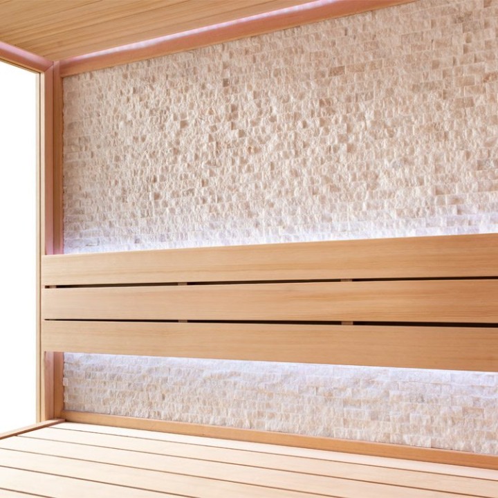 Finská sauna EAGO AWT E1601C hemlock 180×180 9 kW Virta
