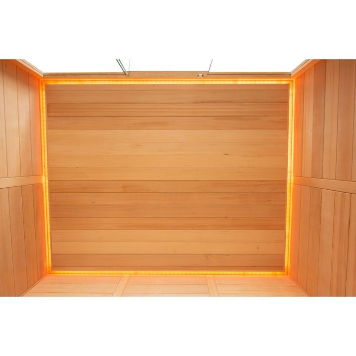 Finská sauna EAGO AWT E1614C-IR hemlock 160×150 6 kW TheWall