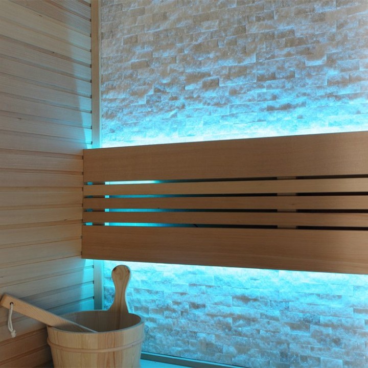 Finská sauna EAGO AWT B1103A hemlock 180×105 4,5 kW TheWall Bi-O