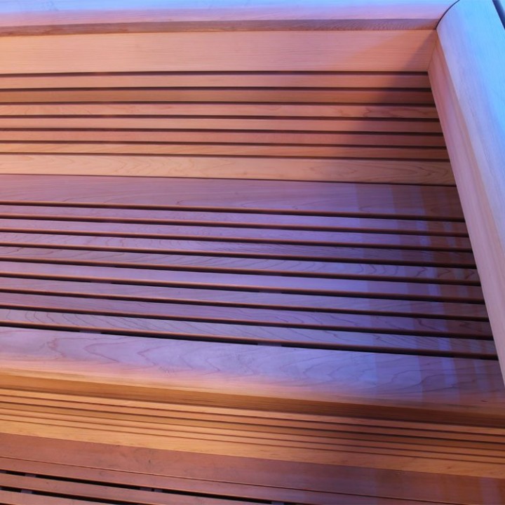 Finská sauna EAGO AWT B1242C červený cedr 180×180 9 kW EOS BiO-Max