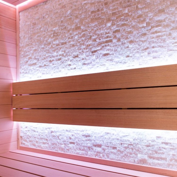 Finská sauna EAGO AWT B1604A hemlock 200×160 9 kW TheWall Bi-O
