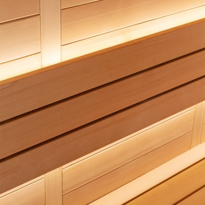 Finská sauna EAGO AWT B1622A hemlock 220×200 9 kW EOS Bi-O Cubo