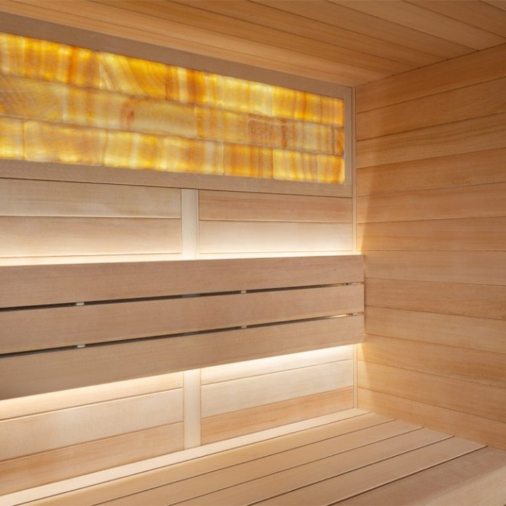 Finská sauna EAGO AWT B1622A hemlock 220×200 9 kW Virta Bi-O