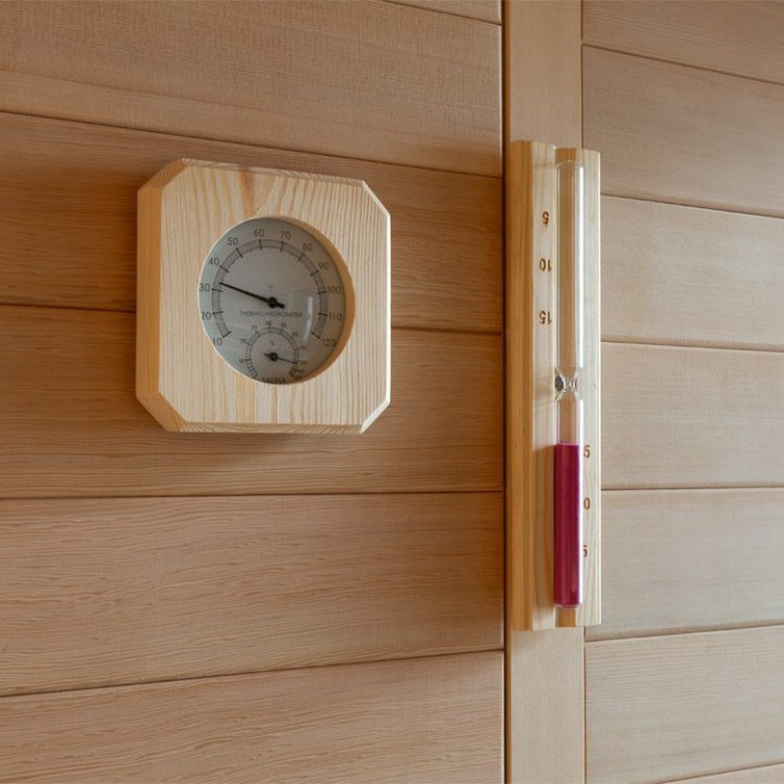 Finská sauna EAGO AWT B1622A hemlock 220×200 9 kW Virta Bi-O