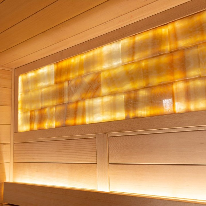 Finská sauna EAGO AWT B1624A hemlock 200×160 9 kW TheWall Bi-O