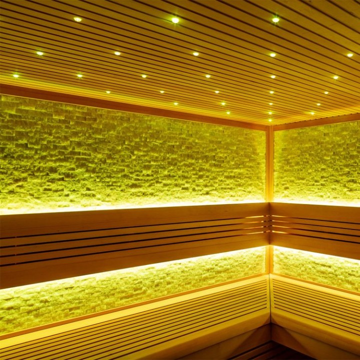 Finská sauna EAGO AWT E1101C hemlock 180×180 9 kW Cilindro