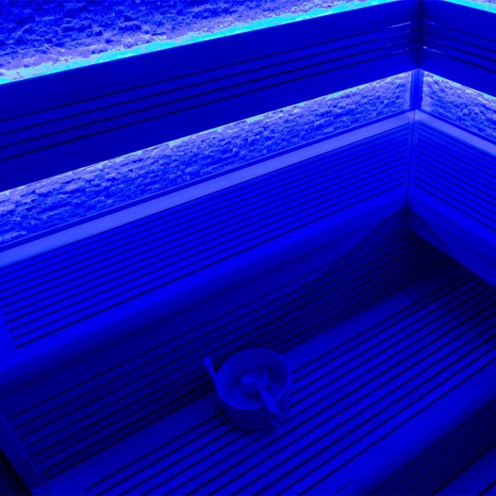 Finská sauna EAGO AWT E1101C hemlock 180×180 9 kW Cilindro