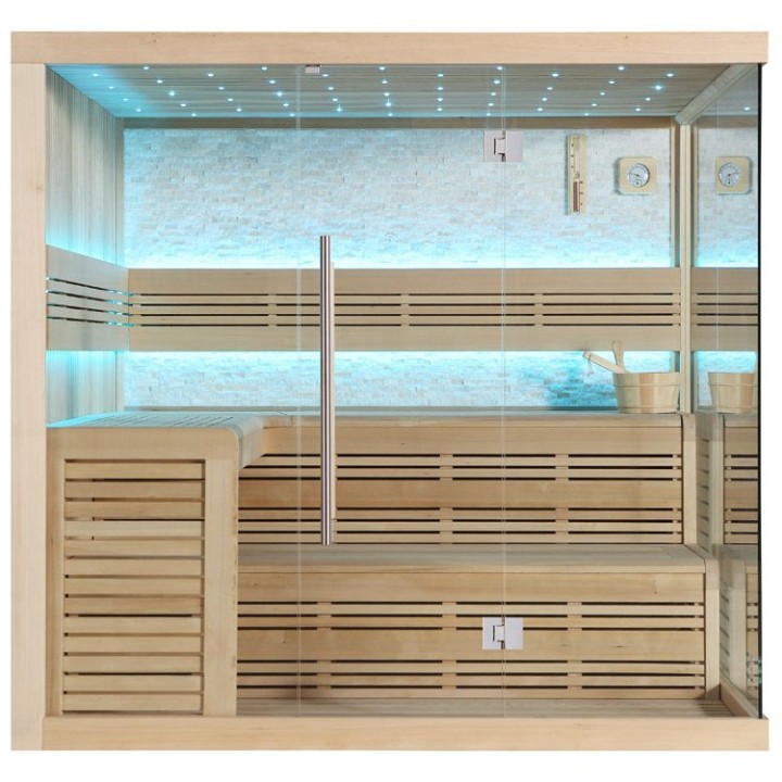 Finská sauna EAGO AWT E1105C hemlock 180×180 bez kamen