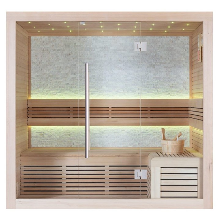 Finská sauna EAGO AWT E1106B hemlock 180×120 6,8 kW Cilindro