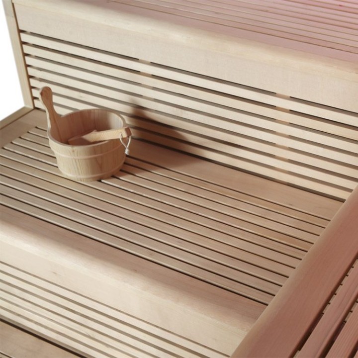 Finská sauna EAGO AWT E1111C hemlock 180×180 9 kW Virta