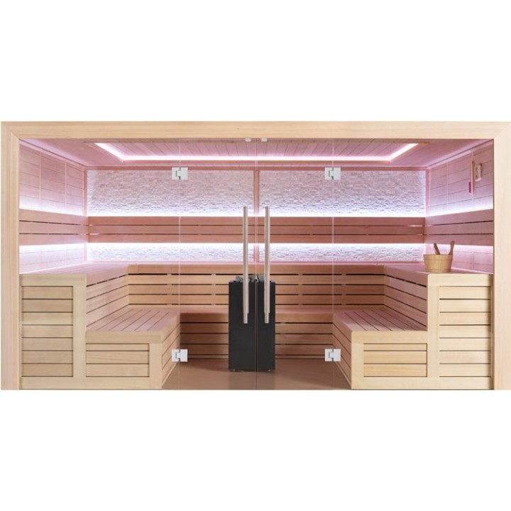 Finská sauna EAGO AWT E1600A hemlock 400×300 15,8 kW Virta